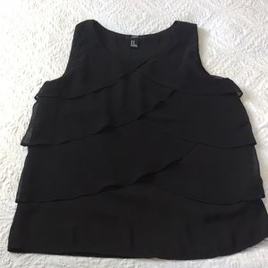 Black layered tank top